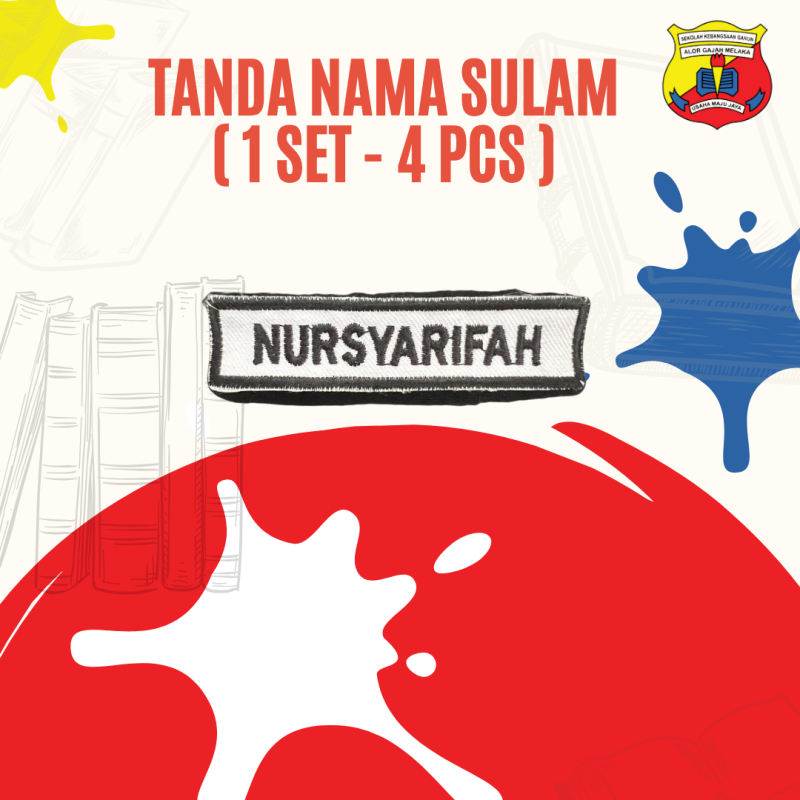 Tanda Nama Sulam_SKG (1set-4pcs)